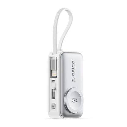 4-in-1 Folding Chargeable Portable Power Bank with Integrated Cable
