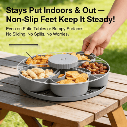 🎁Buy 2 Get Free Shipping！Rotating Snack Serving Tray – Make Every Party More Organized & Fun