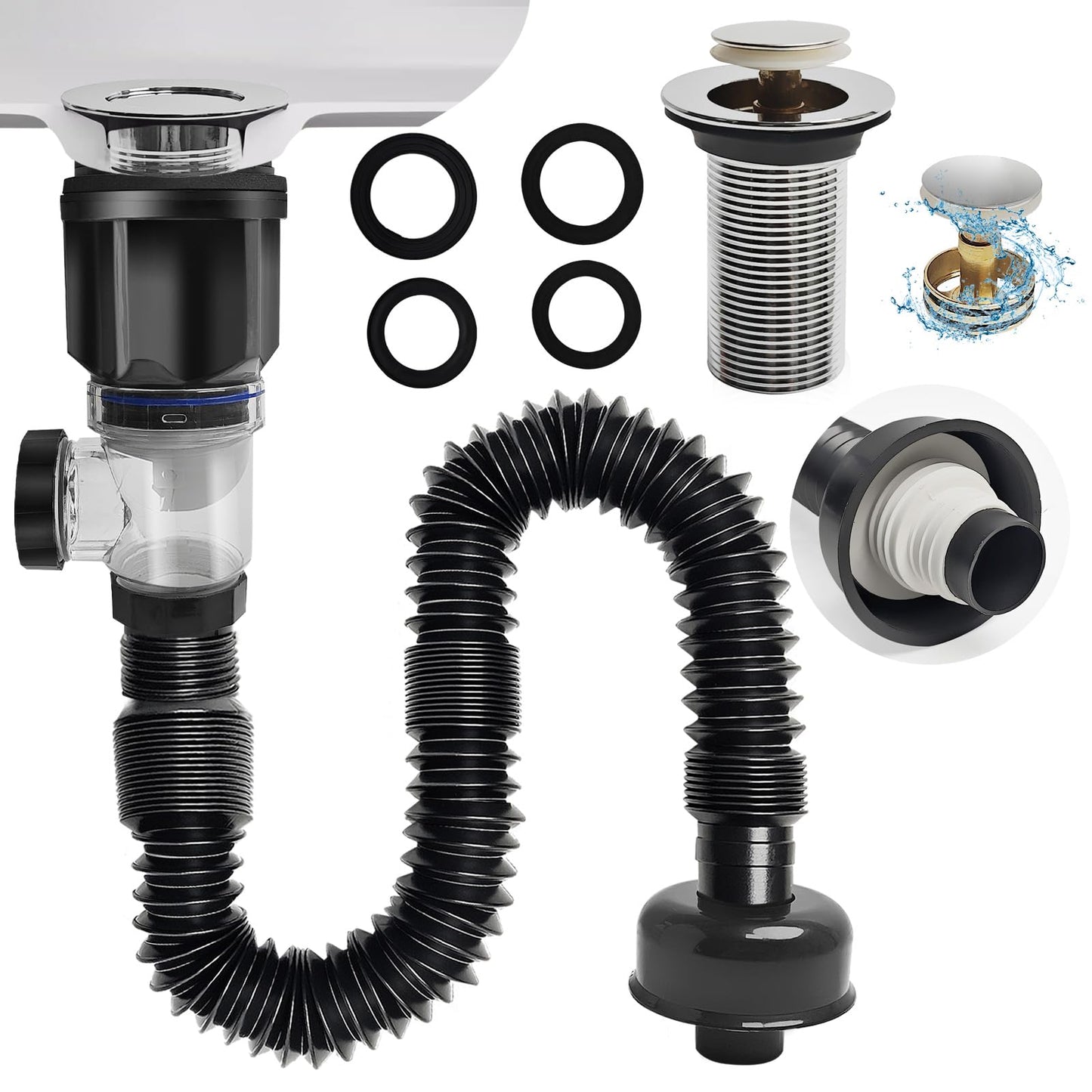 🔥Universal Anti-Odor Sink Drain Pipe Kit