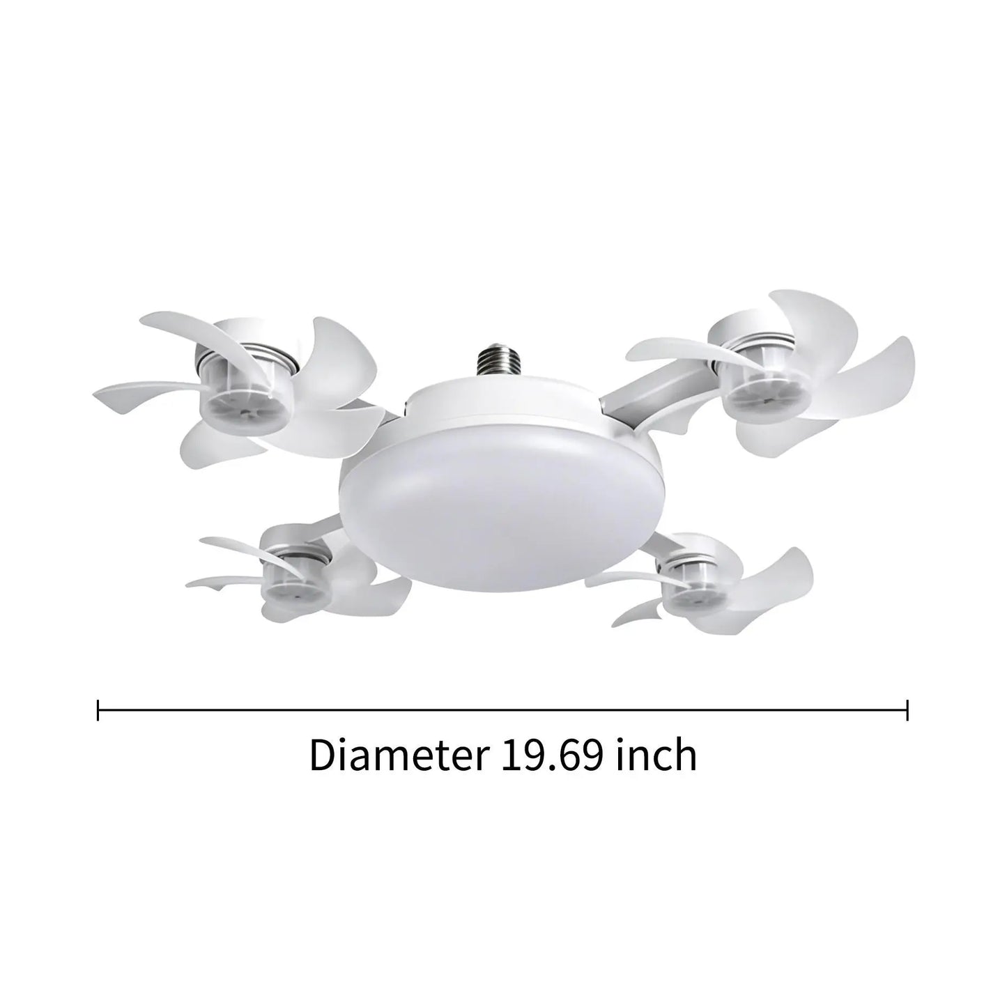 2026 New E27 Socket Ceiling Fan Light - 2-in-1 Silent LED Fan with Remote Control, Energy-Saving Cooling & Lighting Combo for Home Bedroom summervibes