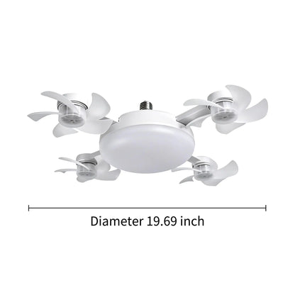2026 New E27 Socket Ceiling Fan Light - 2-in-1 Silent LED Fan with Remote Control, Energy-Saving Cooling & Lighting Combo for Home Bedroom summervibes