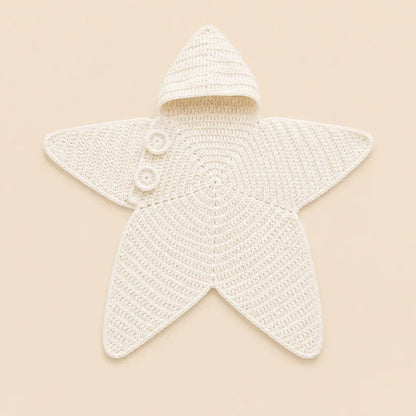 ✨Baby Starfish Knitted Romper - Adorable Hooded Photo Outfit