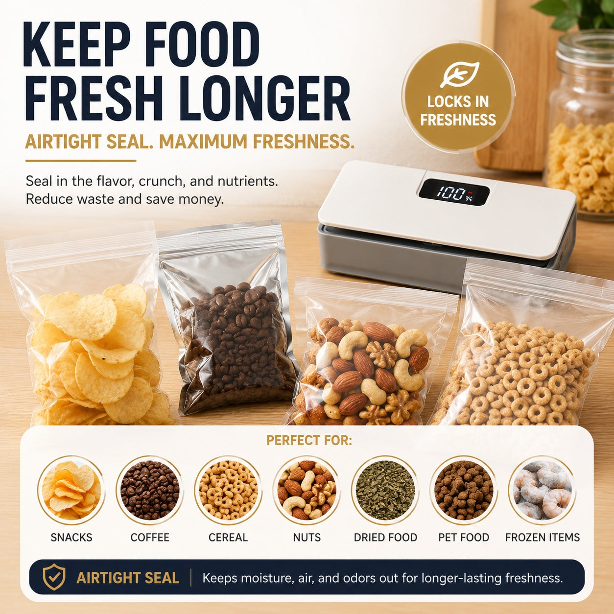 Rechargeable 2-in-1 Mini Bag Sealer & Cutter|Seal Freshness. Cut Waste. Save Every Bite.