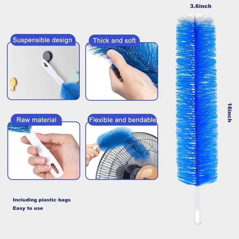 Multifunctional Bendable Fan Cleaning Brush – Long Reach Dust Removal Tool for Air Conditioners