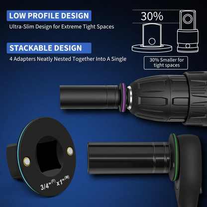 🔥 Heavy-Duty Low Profile Impact Socket Adapter Set | New 2026 Version.