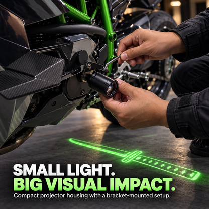 🏍️ Angel Wing Motorcycle LED Projector Lights (1 Pair)