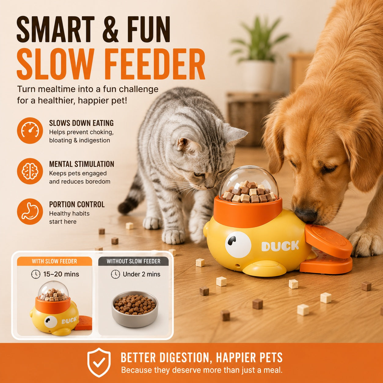 Interactive Treat Dispenser Toy – Slow Feeder Puzzle for Cats & Dogs