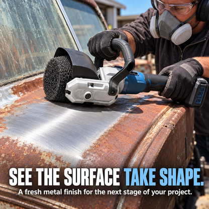 🔧⚡ Cordless Drum Surface Conditioning Tool – Heavy-Duty Rust & Paint Removal Machine for Automotive Metal Restoration, Surface Preparation & DIY Workshop Projects 🚘