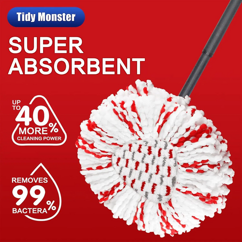 🔥 Last Day 49% OFF✨3 Pack Spin Mop Heads Replacements with Scrubbing Pad