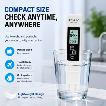 Portable Water Quality Tester – Quick Water Check for Home & Travel