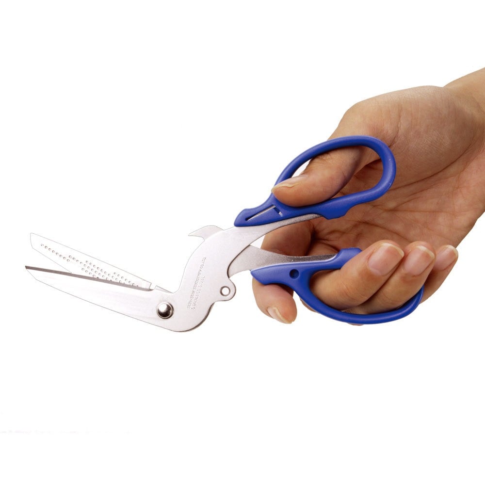 10 in 1 multi-purpose recycling scissors held in hand