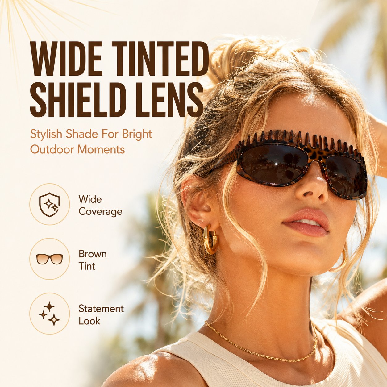 🥇💃 2-in-1 Tortoiseshell Headband Sunglasses – Polarized UV400 Sunglasses with Built-In Comb Teeth