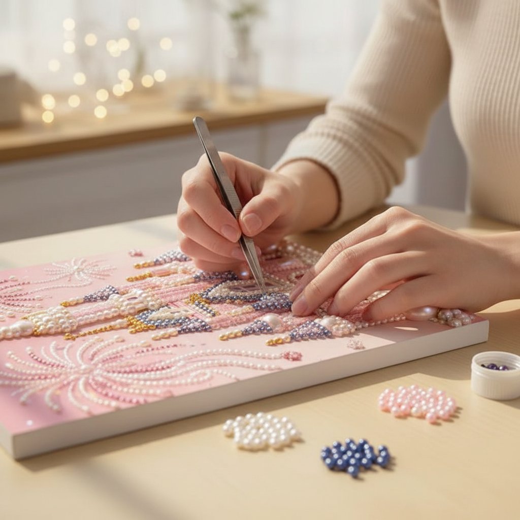 ⚡️Buy 2 Free Shipping🏰✨DIY Castle Pearl Painting Kit – Create Sparkling Wall Art at Home
