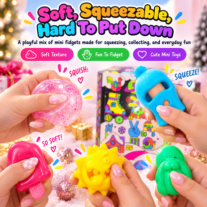 🎁✨24-Day Squishy Toy Advent Calendar – Mini Fidget Surprise Gift Set🎄