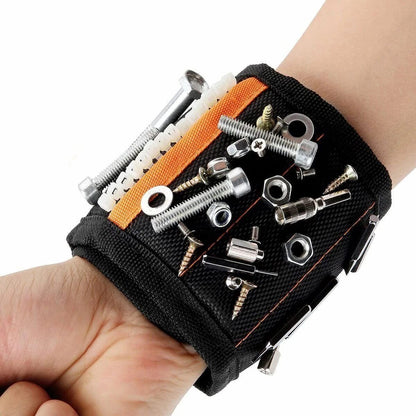 🔥Hot Sale⚡Magnet Wristband Tool Holder with 2 Storage Pockets