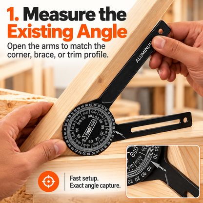 🛠️📐 Precision Miter Saw Protractor – 🔥 Easy Angle Finder & Cutting Guide | ⚡ Accurate Angle Measurement for Woodworking, Trim, Framing & DIY Projects 🪚✨