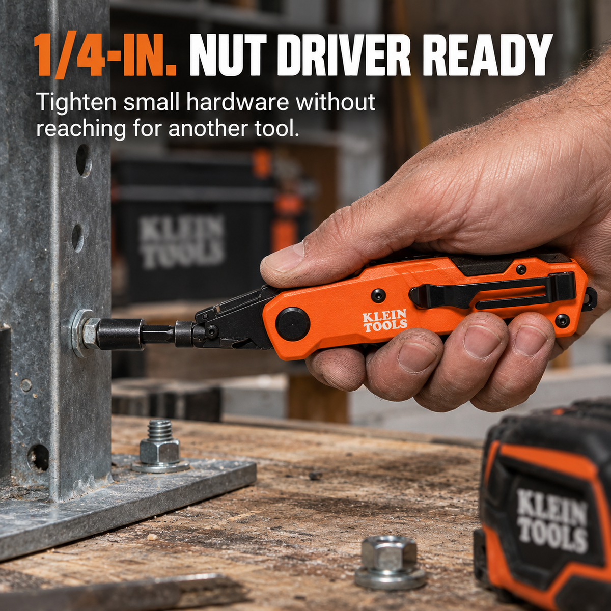 🔧Folding Utility Knife with Built-In Driver – Compact Jobsite Multitool