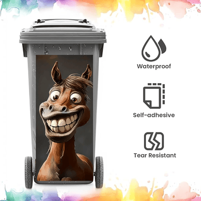 ✨Boring Trash Can? Fixed In Seconds! Creative Trash Can Sticker with Colourful Cartoon