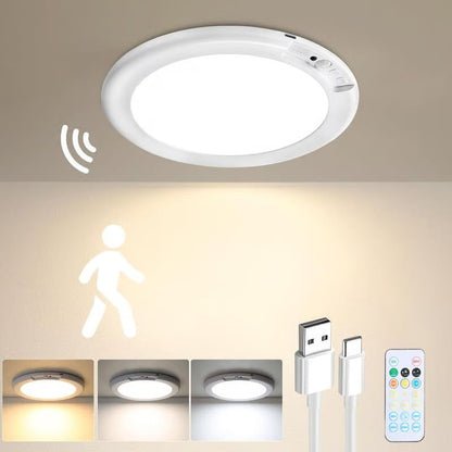 🎁LAST DAY 49% OFF🔌Rechargeable Magnetic Wireless Motion Sensor Ceiling Light with Remote💡