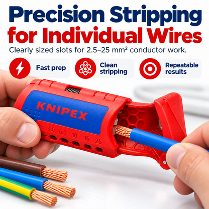 🔧⚡ KNIPEX Professional 2-in-1 Cable Stripping Tool 🔥✂️ Multi-Size Wire Stripper & Cable Jacket Remover 💪🛠️ Fast, Precise & Easy to Use | For Electricians & DIY Projects 🚀