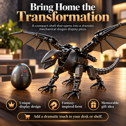 🐉🔥 Magic Transforming Dragon Egg 🥚✨ Automatic Hatching Mechanical Dragon Toy ⚙️🪽 Cool Wing-Spreading Robot Dragon 🐲🎁 Unique Gift for Kids & Dragon Lovers