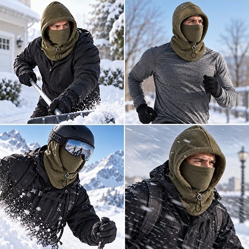 💥Special Price🔥Fleece Double Layer Integrated Mask Hat