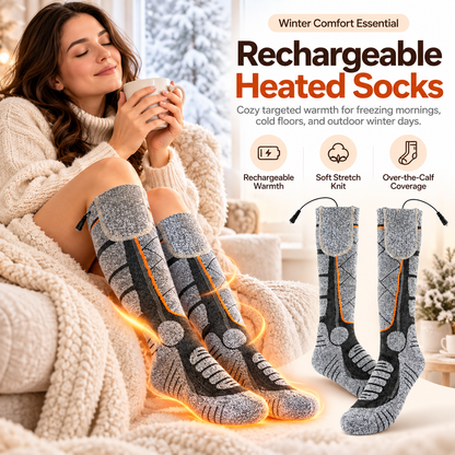 🔥Rechargeable Heated Socks – 3-Level 5V Over-the-Calf Winter Warmers
