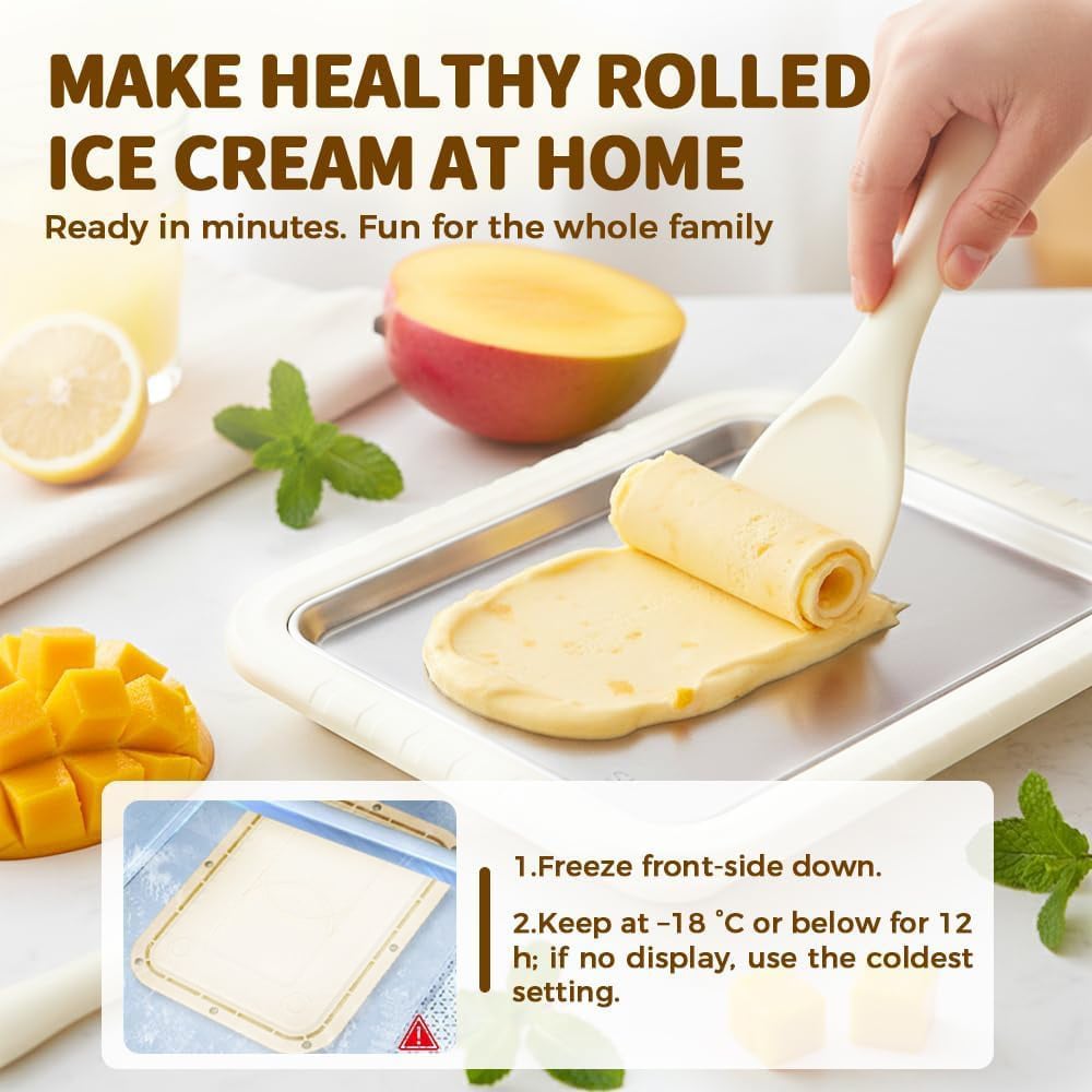 📦Buy 2 Get Free Shipping🎁DIY Rolled Ice Cream Maker – Turn Any Kitchen Into a Dessert Studio