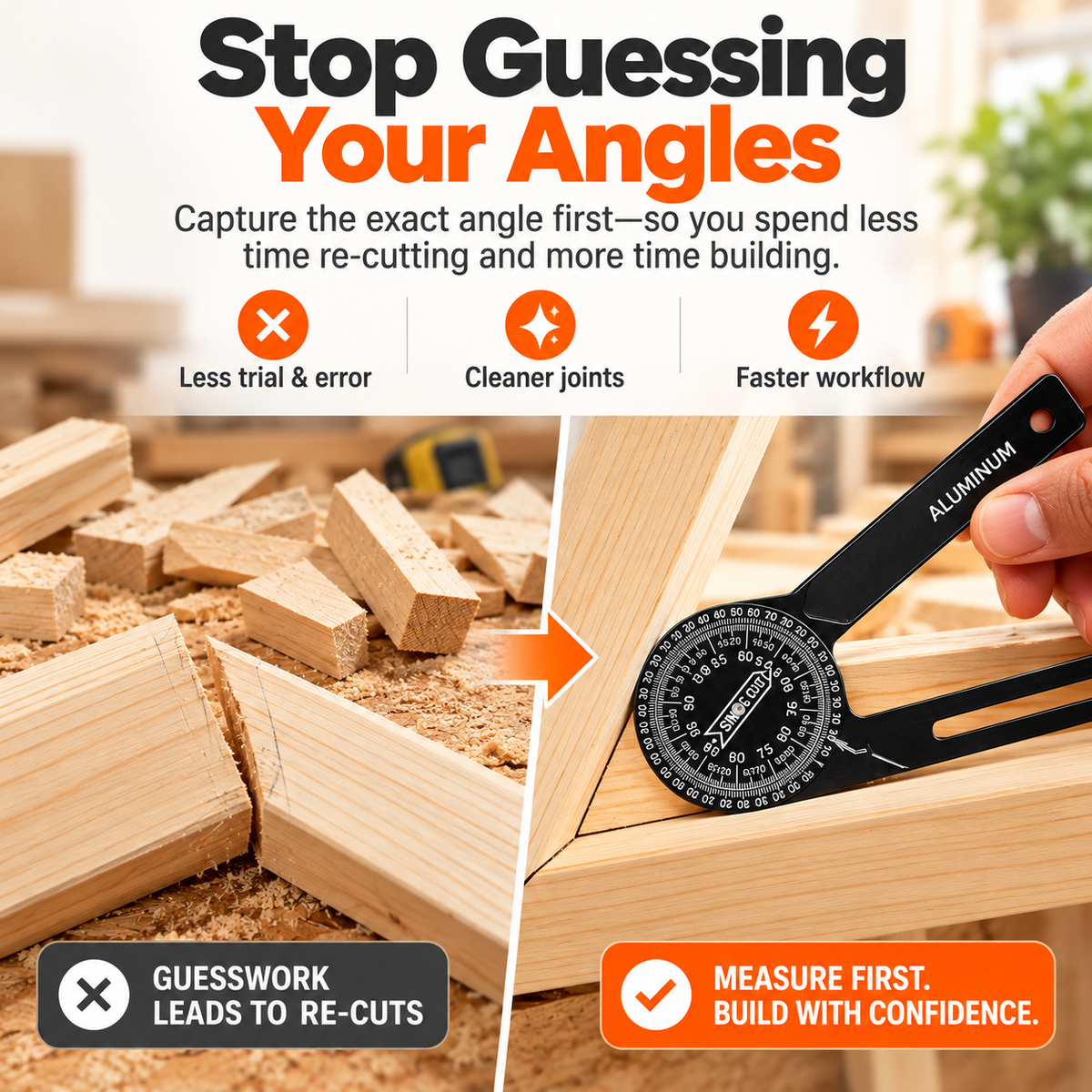 🛠️📐 Precision Miter Saw Protractor – 🔥 Easy Angle Finder & Cutting Guide | ⚡ Accurate Angle Measurement for Woodworking, Trim, Framing & DIY Projects 🪚✨