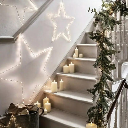 🌲 Artificial Cedar Christmas Garland – Lush Greenery for a Cozy Holiday Home