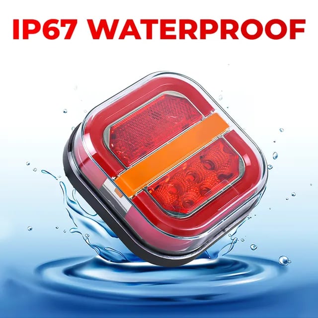 🚚 Wireless Magnetic Trailer Light Kit – Rechargeable LED Brake, Turn & Tail Lights