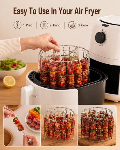 🔥50% OFF Today🔥Make Juicy BBQ-Style Skewers Right in Your Air Fryer