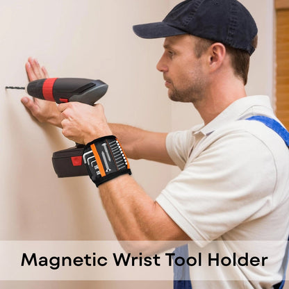 🔥Hot Sale⚡Magnet Wristband Tool Holder with 2 Storage Pockets