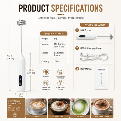 ⚡️Electric Milk Frother Handheld