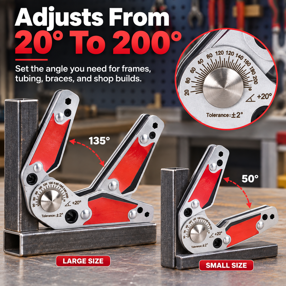 ⚙️20°–200° Adjustable Magnetic Welding Angle Holder