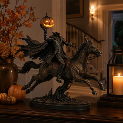 🎃🏇Midnight Chase Headless Horseman Statue(✨Same as the video)