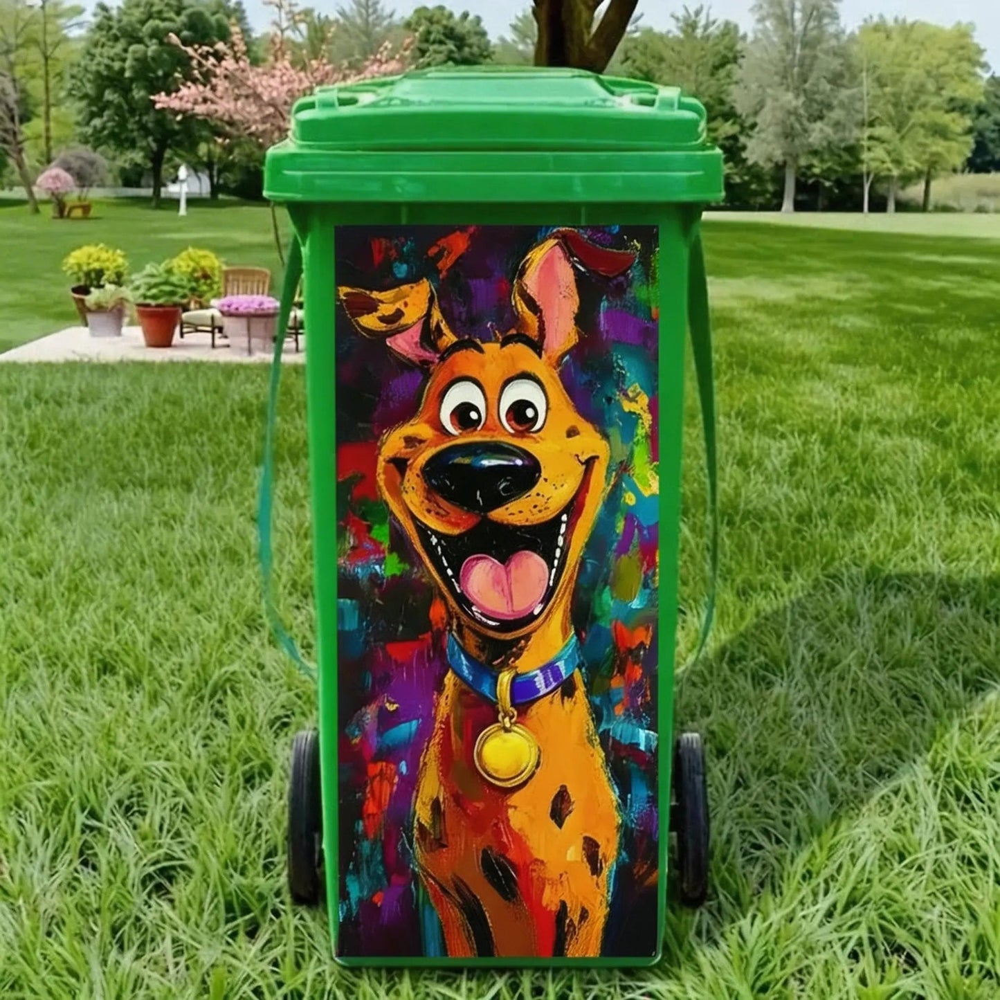 ✨Boring Trash Can? Fixed In Seconds! Creative Trash Can Sticker with Colourful Cartoon