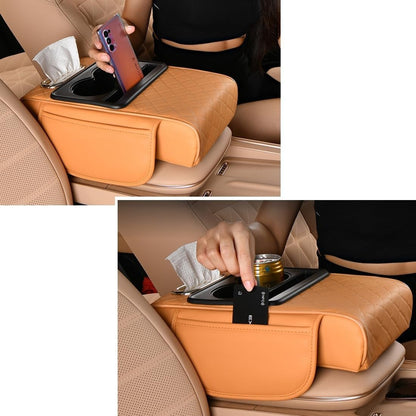 🚗✨4-in-1 Car Armrest Storage Organizer – Cup Holder, Phone Stand & Center Console Storage Bag
