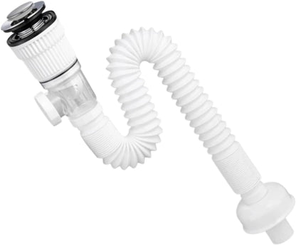 Flexible Sink Drain Kit – Adjustable Bendable Pipe with Anti-Odor Drain System