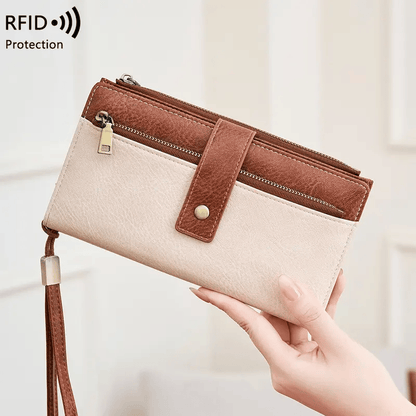 🔥Last Day 49% OFF-Women's long wallet, stylish clutch, elegant solid color RFID blocking wallet