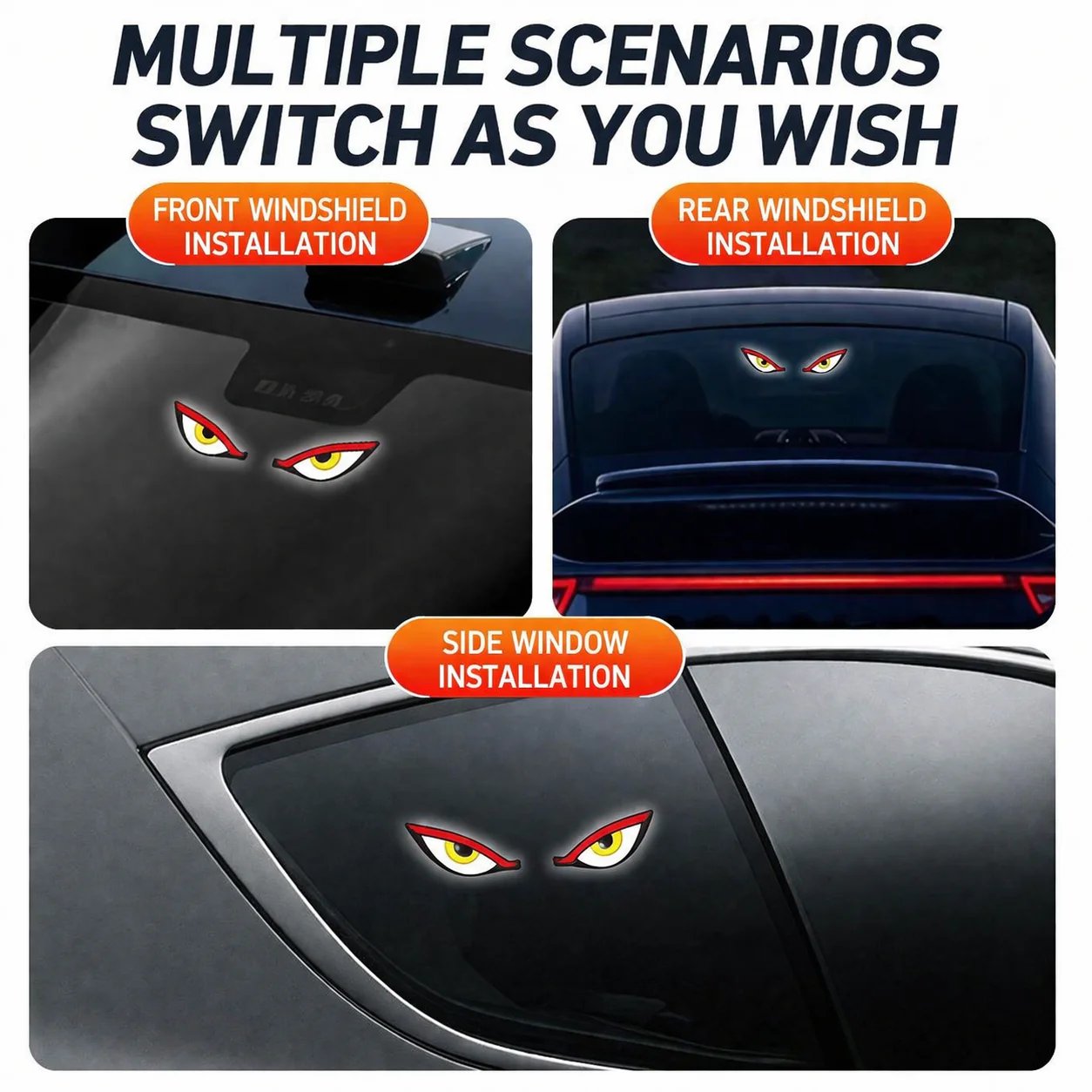👁️Solar Demon Eye LED Car Window Light – Turn Your Ride Into a Beast