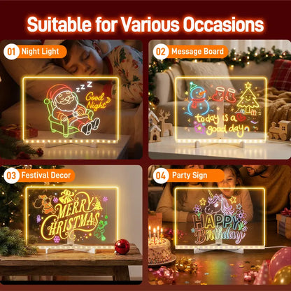 🖌️🎨LED Drawing Board for Kids with Light Effects