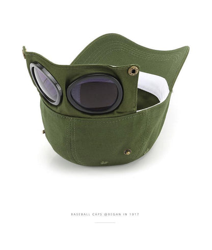 🧢 Men's Glasses-Friendly Pilot Cap
