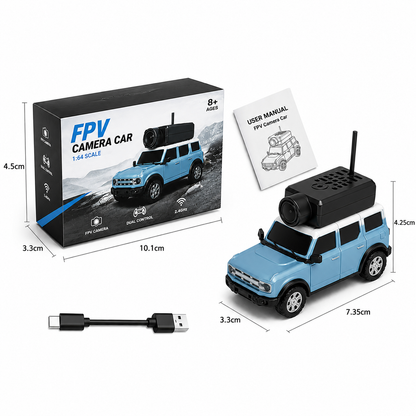 🚙 Mini FPV Camera Car – 720P Live View & Dual Control
