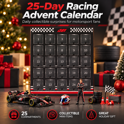 🏎️🏁 25-Day Racing Advent Calendar 2026 🎄🎁 F1-Inspired Mini Race Car & Driver Collectibles 🏆🔥 Christmas Countdown Surprise Box 🎅✨ Perfect Gift for Racing Fans 🎁