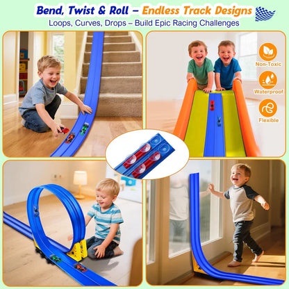 Kids' Flexible Suction Cup Race Track Set