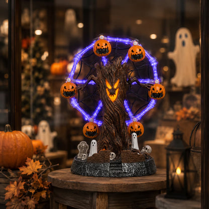 🎃 Animated Halloween Ghost Tree Ferris Wheel | Rotating Spooky Table Decor 🎡