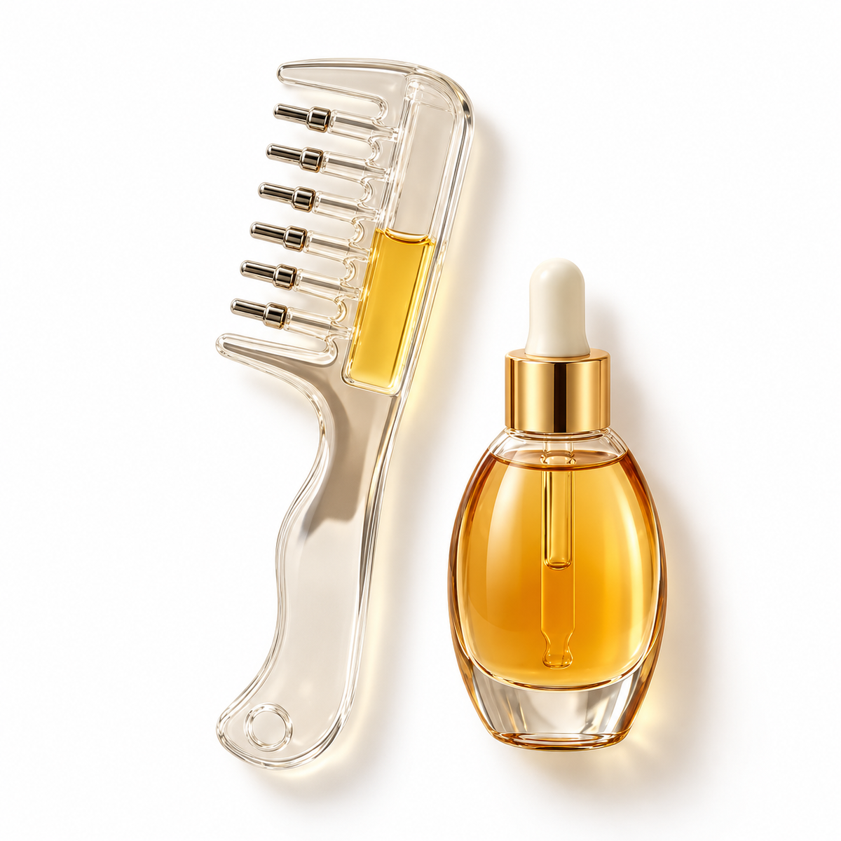 Refillable scalp-care liquid applicator comb – product image