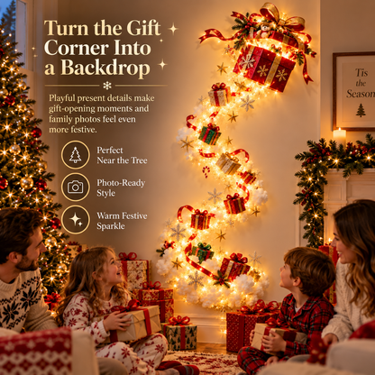 ✨ Christmas Magic Trail Wall Light – Glowing Vertical Holiday Scene in 10 Festive Styles