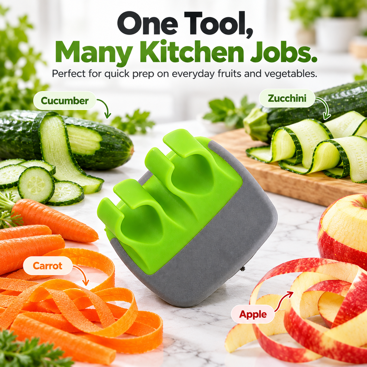 🥒✨ 2-Finger Vegetable Peeler & Slicer 🥕🔪 | Easy-Grip Design 🙌 Quick & Effortless Peeling 🍎🥒 | Compact Kitchen Gadget 👩‍🍳💚